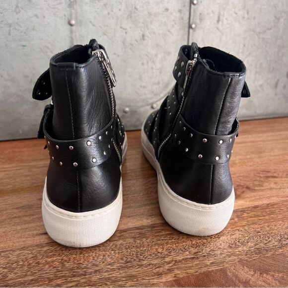 J/Slides NYC Studded High-Top Sneakers - Size 6 - Picture 4 of 10
